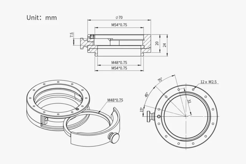 M54 filter drawer meganical drawing